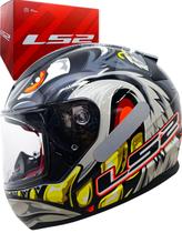 Capacete Ls2 FF353 Rapid Spox Cinza/ Vermelho Fechado