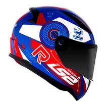 Capacete Ls2 Ff353 Rapid Stratus ul/Vermelho/Branco 56 (P)