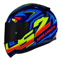 Capacete LS2 FF353 Rapid Tagline Azul Amarelo