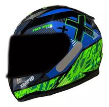 Capacete ls2 ff353 rapid xtreet preto verde brilhante