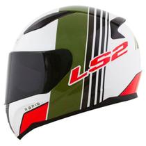 Capacete LS2 FF353 Rpd Multiply Verde Vermelho Branco