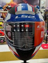 Capacete LS2 FF353 Stratus azul branco e vermelho