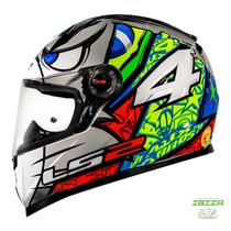 Capacete ls2 ff358 alex barros silver t-58 Capacete ls2 ff358 alex barros silver t-58