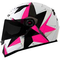 Capacete LS2 FF358 Brilliant Branco/Rosa