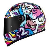 Capacete LS2 FF358 Bubble Branco Brilhante Masculino e Feminino