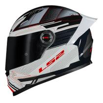 Capacete ls2 ff358 classic s digital preto branco