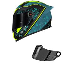 Capacete ls2 ff358 classic s striker azul com viseira fumê Capacete ls2 ff358 classic s striker azul com viseira fumê