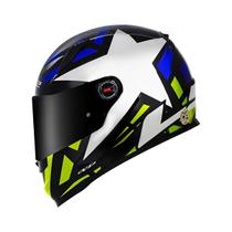 Capacete Ls2 Ff358 Classic Starwar Azul E Amarelo