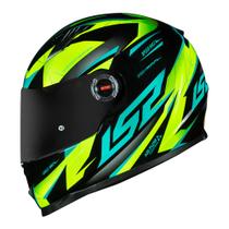 Capacete LS2 FF358 Draze Amarelo e Verde Brilhante Masculino e Feminino Fechado