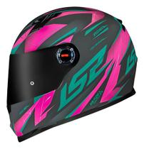 Capacete Ls2 Ff358 Draze Cinza Verde E Rosa 56 S