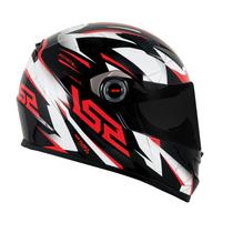 Capacete Ls2 Ff358 Draze Preto Branco E Vermelho