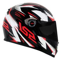 Capacete Ls2 ff358 Draze Preto Branco Vermelho Capacete Ls2 ff358 Draze Preto Branco Vermelho