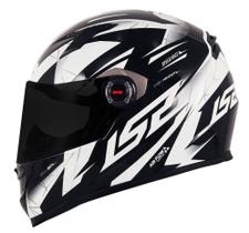 Capacete Ls2 ff358 Draze Preto e Branco