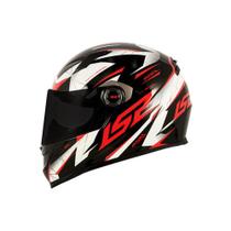 Capacete LS2 FF358 Draze Preto e Vermelho Brilhante Fechado