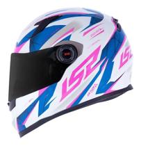Capacete LS2 FF358 Draze White Blue Pink