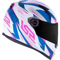Capacete LS2 FF358 Draze Wht/Blu/Pink Capacete LS2 FF358 Draze Wht/Blu/Pink