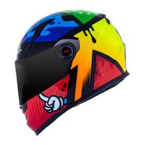 Capacete LS2 FF358 Masterpiece Amarelo Fluorescente Brilhante Masculino e Feminino Fechado