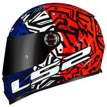 Capacete LS2 FF358 Memphis Orange/Blue