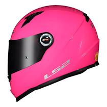 Capacete ls2 ff358 monocolor pink rosa brilhante