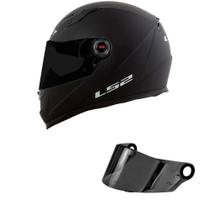 Capacete LS2 FF358 Monocolor Preto Fosco Mais Viseira Fumê Capacete LS2 FF358 Monocolor Preto Fosco Mais Viseira Fumê