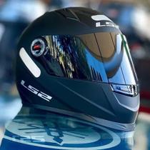 Capacete Ls2 Ff358 Monocolor preto fosco + Viseira Fume