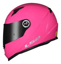 Capacete Ls2 Ff358 Monocolor Rosa Pink Brilho Full