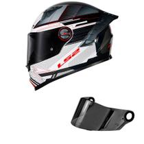 Capacete LS2 FF358 Pro Digital Preto e Branco Mais Viseira Fumê Capacete LS2 FF358 Pro Digital Preto e Branco Mais Viseira Fumê
