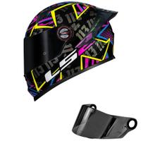 Capacete LS2 FF358 Pro Rafael Paschoalin Preto e Rosa Mais Viseira Fumê Tamanho:54 Capacete LS2 FF358 Pro Rafael Paschoalin Preto e Rosa Mais Viseira Fumê Tamanho:54