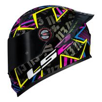 Capacete LS2 FF358 Pro Rafael Paschoalin Preto e Rosa Tamanho:54 Capacete LS2 FF358 Pro Rafael Paschoalin Preto e Rosa Tamanho:54