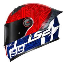 Capacete Ls2 Ff358 Pro Tiempo Branco Vermelho Azul Brilhante Desenho:Sólido/VermelhoTamanho do capacete:56Cor:Vermelho Capacete Ls2 Ff358 Pro Tiempo Branco Vermelho Azul Brilhante Desenho:Sólido/VermelhoTamanho do capacete:56Cor:Vermelho