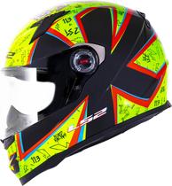 Capacete Ls2 Ff358 Rafael Paschoalin Preto Amarelo