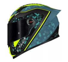 Capacete Ls2 FF358 S Strike com Aerofolio Azul BLUE YELLOW