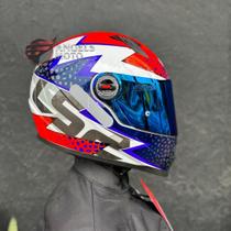 Capacete LS2 FF358 Speedy White Purple Orange Capacete LS2 FF358 Speedy White Purple Orange
