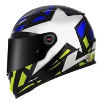 Capacete LS2 FF358 Starwar Azul e amarelo