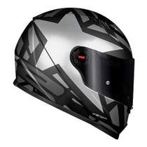 Capacete LS2 FF358 Starwar Matte Black Silver Tamanho:58Cor:Cinza Capacete LS2 FF358 Starwar Matte Black Silver Tamanho:58Cor:Cinza