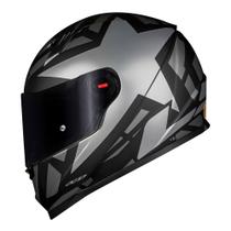 Capacete LS2 FF358 Starwar Preto Fosco e Prata Capacete LS2 FF358 Starwar Preto Fosco e Prata