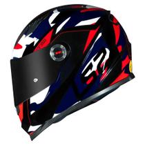 Capacete LS2 FF358 Tank Azul Vermelho Branco