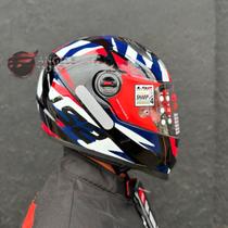 Capacete LS2 FF358 Tank Camo Black Blue Red