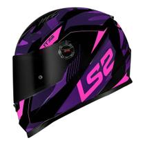 Capacete LS2 FF358 Tank Camo black purple roxo