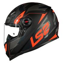 Capacete LS2 FF358 Tank Camo Preto Laranja Fosco Capacete LS2 FF358 Tank Camo Preto Laranja Fosco