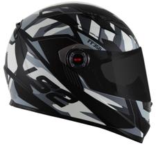 Capacete Ls2 FF358 Tank Camuflado Preto Branco Grafite Fosco