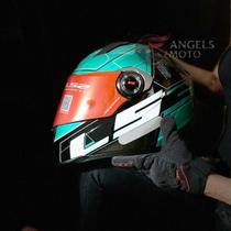 Capacete LS2 FF358 Ultra Black Green Capacete LS2 FF358 Ultra Black Green