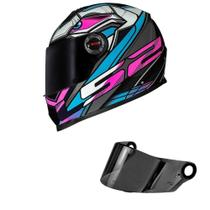 Capacete LS2 FF358 Xdron Azul Cyan Mais Viseira Fumê Capacete LS2 FF358 Xdron Azul Cyan Mais Viseira Fumê