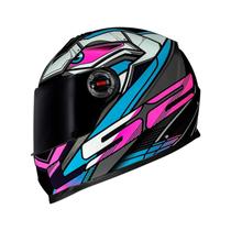 Capacete Ls2 Ff358 Xdron Ciano Rosa Pink Feminino Masculino Capacete Ls2 Ff358 Xdron Ciano Rosa Pink Feminino Masculino