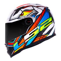 Capacete LS2 FF358 Xdron Laranja Neon Brilhante Masculino e Feminino Fechado