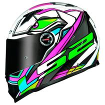 Capacete LS2 FF358 Xdron Rosa Branco Cinza