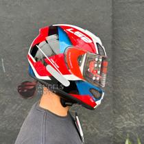 Capacete LS2 FF397 Vector Automat White Red