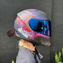 Capacete LS2 FF397 Vector Cosmos Matte Black Pink