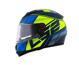 Capacete LS2 FF397 VECTOR FT2 KRIPTON AZUL FOSCO/AMARELO