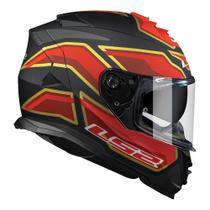 Capacete Ls2 ff800 Storm Foggy Preto Vermelho Fosco